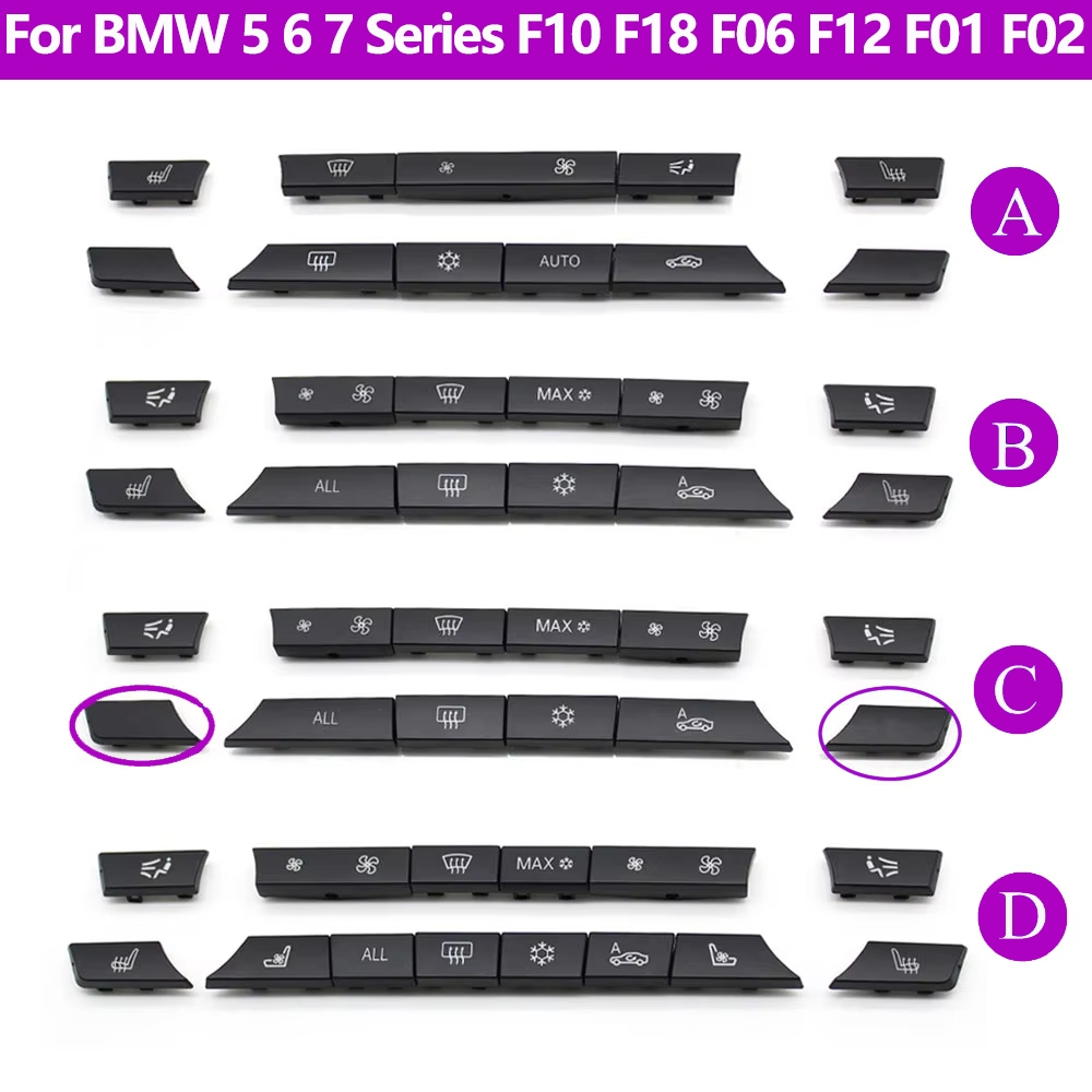 ฝาครอบปุ่มแดชบอร์ดเครื่องปรับอากาศ แบบเปลี่ยน สําหรับ BMW 5 6 7 Series X5 X6 F10 F18 F06 F12 F01 F02 F15 F16 520 523