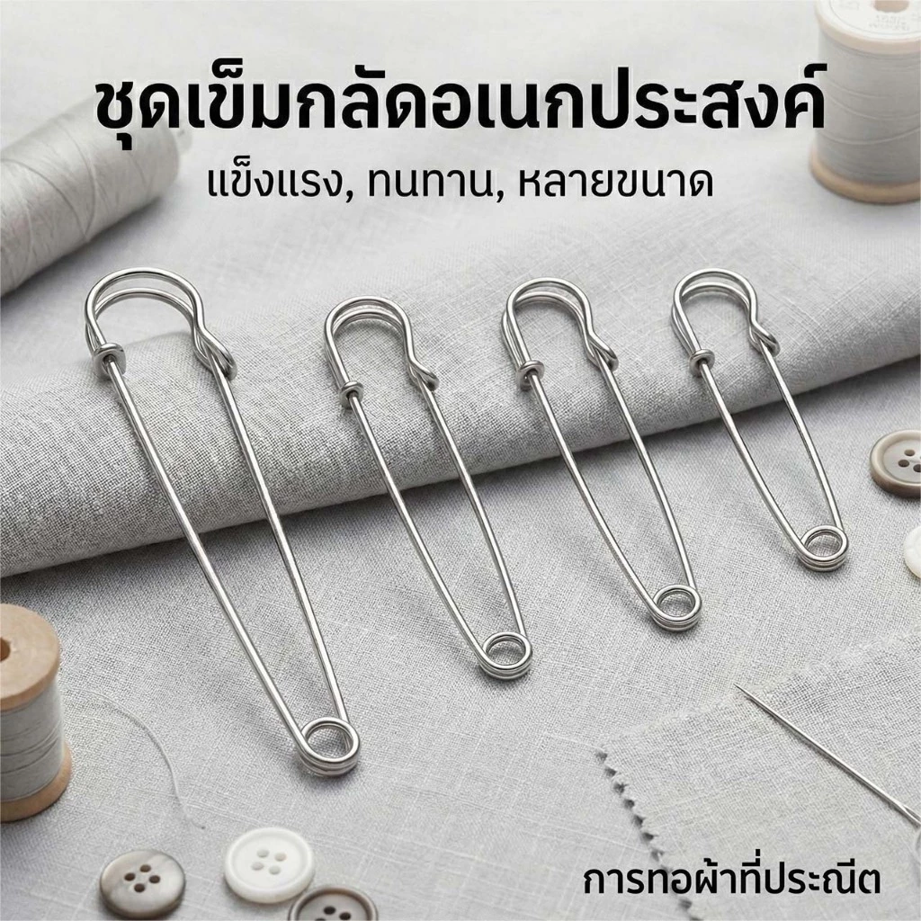 St.kunkka 60-100 มม. เข็มกลัด อะไหล่เข็มกลัด เข็มกลัดคนท้อง DIYอุปกรณ์ทำเครื่องประดับ 5-10 ชิ้น