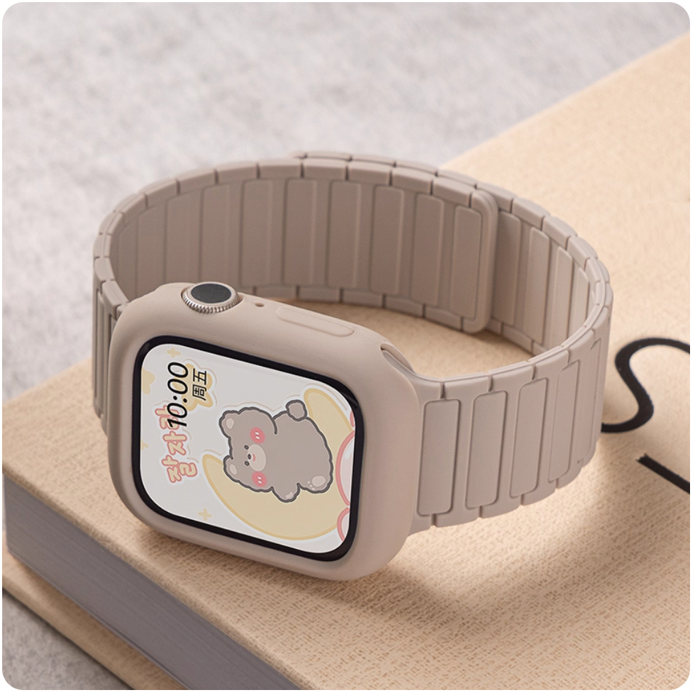 ฟรีเคส! เคสสายนาฬิกาแม่เหล็กสําหรับสายนาฬิกา A-pple Series11 10 9 87654321,SE,Ultra i Wath Strap และ