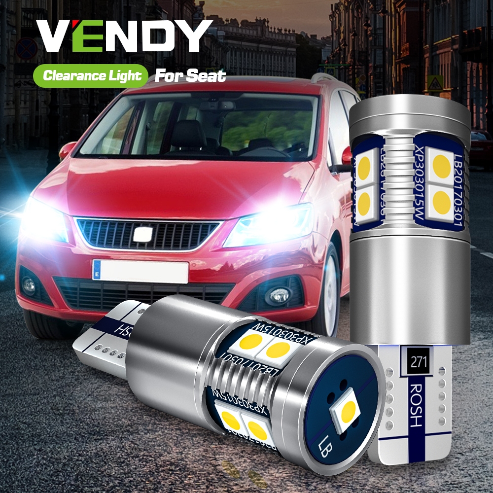 2x ไฟ LED ที่จอดรถ Canbus W5W T10 สําหรับที่นั่ง Alhambra Altea Cordoba Exeo Ibiza MK2 MK3 6L 6K MK4