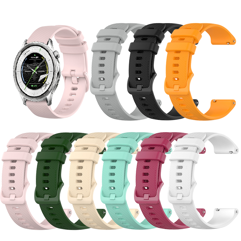 สําหรับ OPPO Watch S สายซิลิโคนอ่อนนุ่ม 22 มม. สายรัดข้อมือลายหมากรุก