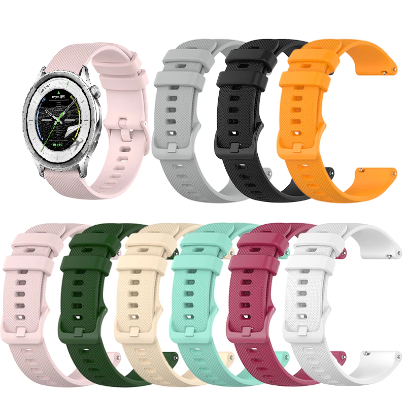 สําหรับ OPPO Watch S สายซิลิโคนอ่อนนุ่ม 22 มม. สายรัดข้อมือลายหมากรุก