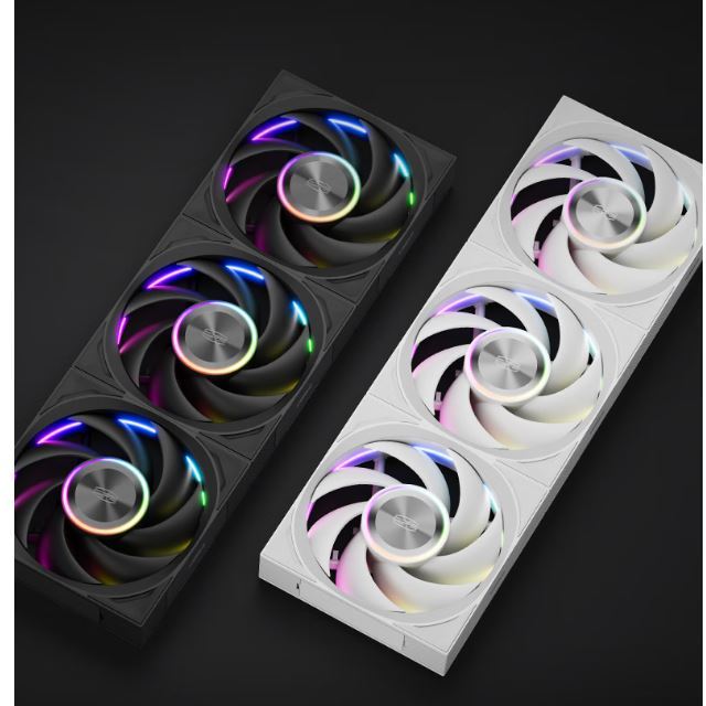 PCCooler F7 X120 120 มม.พัดลมPWM ARGB building block dual Ballแบริ่งปกติเป่าย้อนกลับดูดใน