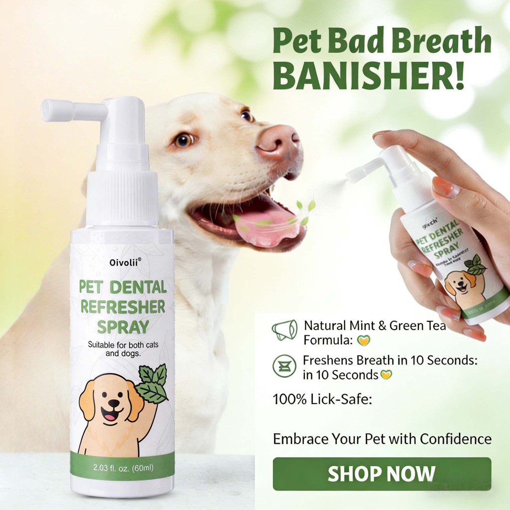 Oivolii Dental Spray 60mlสเปรย์ช่องปากสุนัขแมว | หลายรสชาติ  | ลดกลิ่นปาก ดูแลฟัน ใช้ง่าย  น้ํายาดับ