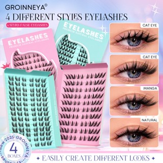 4 รูปแบบ Lash Clusters แพ็คแมวขนตา Clusters Lash ชุด Volume …
