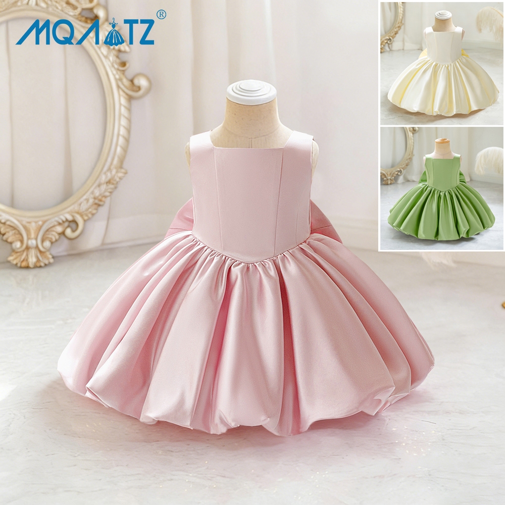 ชุดเด็กผู้หญิงสีเขียว พร้อมโบว์ สไตล์เจ้าหญิง สำหรับงานปาร์ตี้และวันเกิด L6030XZ