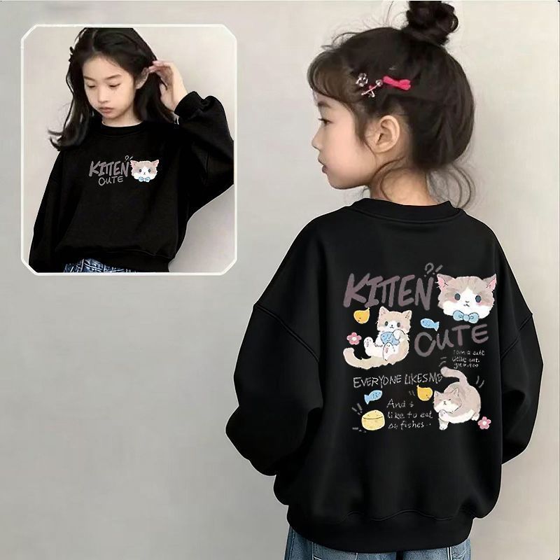 เสื้อกันหนาวลายการ์ตูนสำหรับเด็ก แขนยาว สไตล์หลวมน่ารัก สำหรับฤดูหนาว ราคา ถูกที่สุด ดีลบีเคเค แกลเลอรีภาพที่ 3