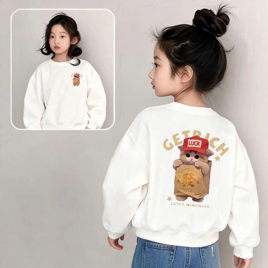 เสื้อกันหนาวลายการ์ตูนสำหรับเด็ก แขนยาว สไตล์หลวมน่ารัก สำหรับฤดูหนาว ราคา ถูกที่สุด ดีลบีเคเค แกลเลอรีภาพที่ 2