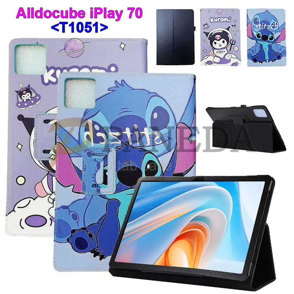 สําหรับ Alldocube iPlay 70 2025 10.1" T1051 แท็บเล็ตPC Universalกรณีแฟชั่นทาสีรูปแบบFlip Stand CoverหนังPUป้องกันกรณี