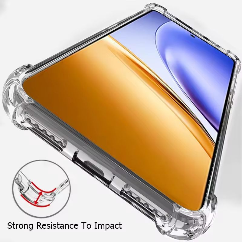 เคสใสกันกระแทก สำหรับ Realme 16 16T 15 15T 14 13 Note 80 70 70T 60 60X 50 14X 14T 12 12X 11 11X 10 10T 9 8 7 Pro Plus 8i 4G 5G 2026