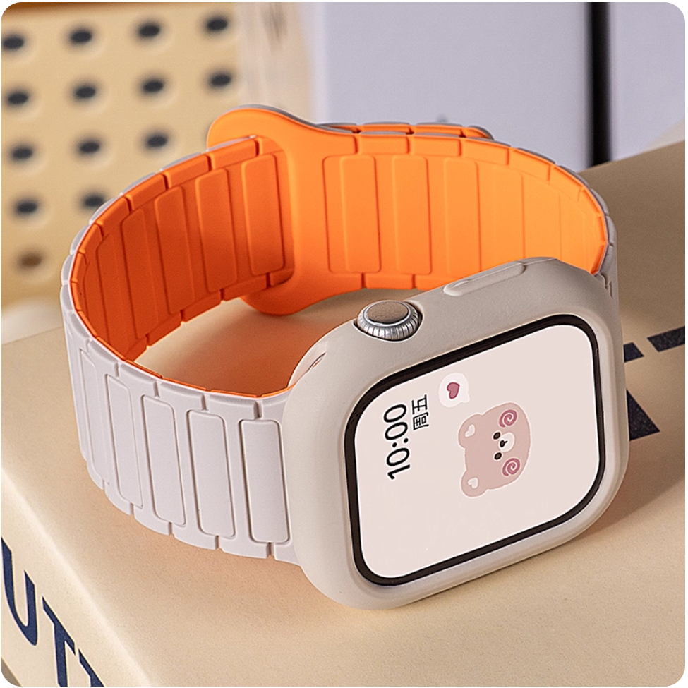 ฟรีเคส! เคสสายนาฬิกาแม่เหล็กสําหรับสายนาฬิกา A-pple Series11 10 9 87654321,SE,Ultra, i Wath Strap แล