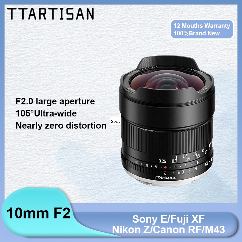 Ttartisan 10mm F2 ASPH APS-C เลนส์กล้องมิเรอร์เลส สําหรับ Sony E Fuji X Nikon Z Canon RF M43 mount