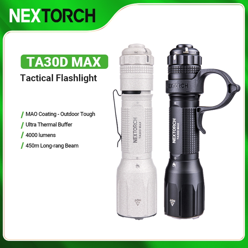 NEXTORCH TA30D MAX ไฟฉาย แบบชาร์จไฟได้ ส่องไกล 450 เมตร เหมาะสำหรับงานกู้ภัย และใช้งานประจำวัน