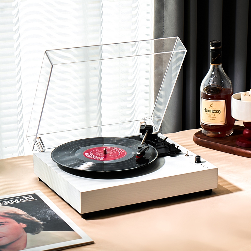 Middix Gramophone ลําโพงบลูทูธแผ่นเสียงเครื่องเล่นเพลงไม้เครื่องเล่นแผ่นเสียงไวนิลย้อนยุค