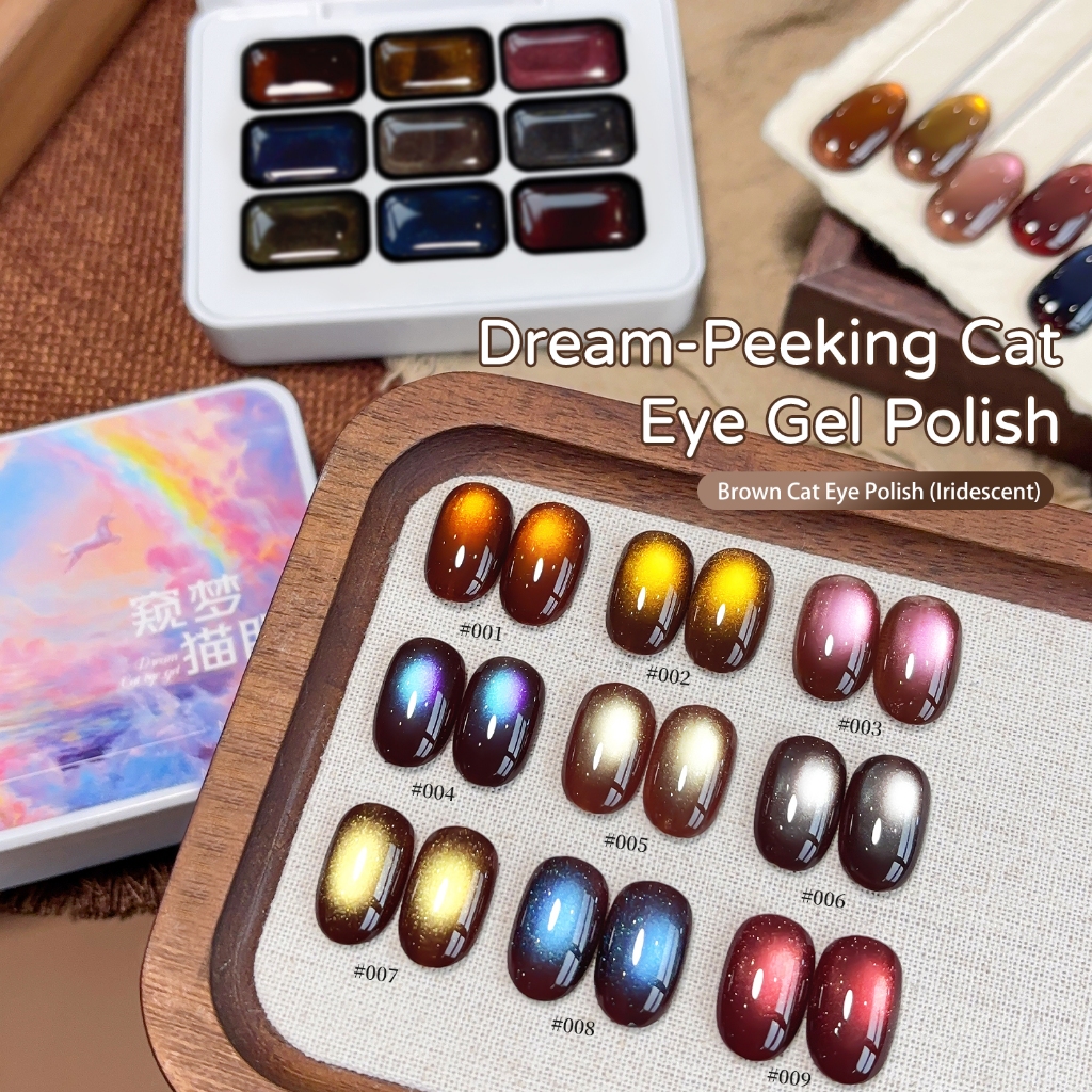 JILLRADIA สไตล์ใหม่ Amber สีส้ม Cat Eye Gel ยาทาเล็บติดทนนานเงาเหมาะสําหรับร้านทําเล็บ - รูปที่ 4