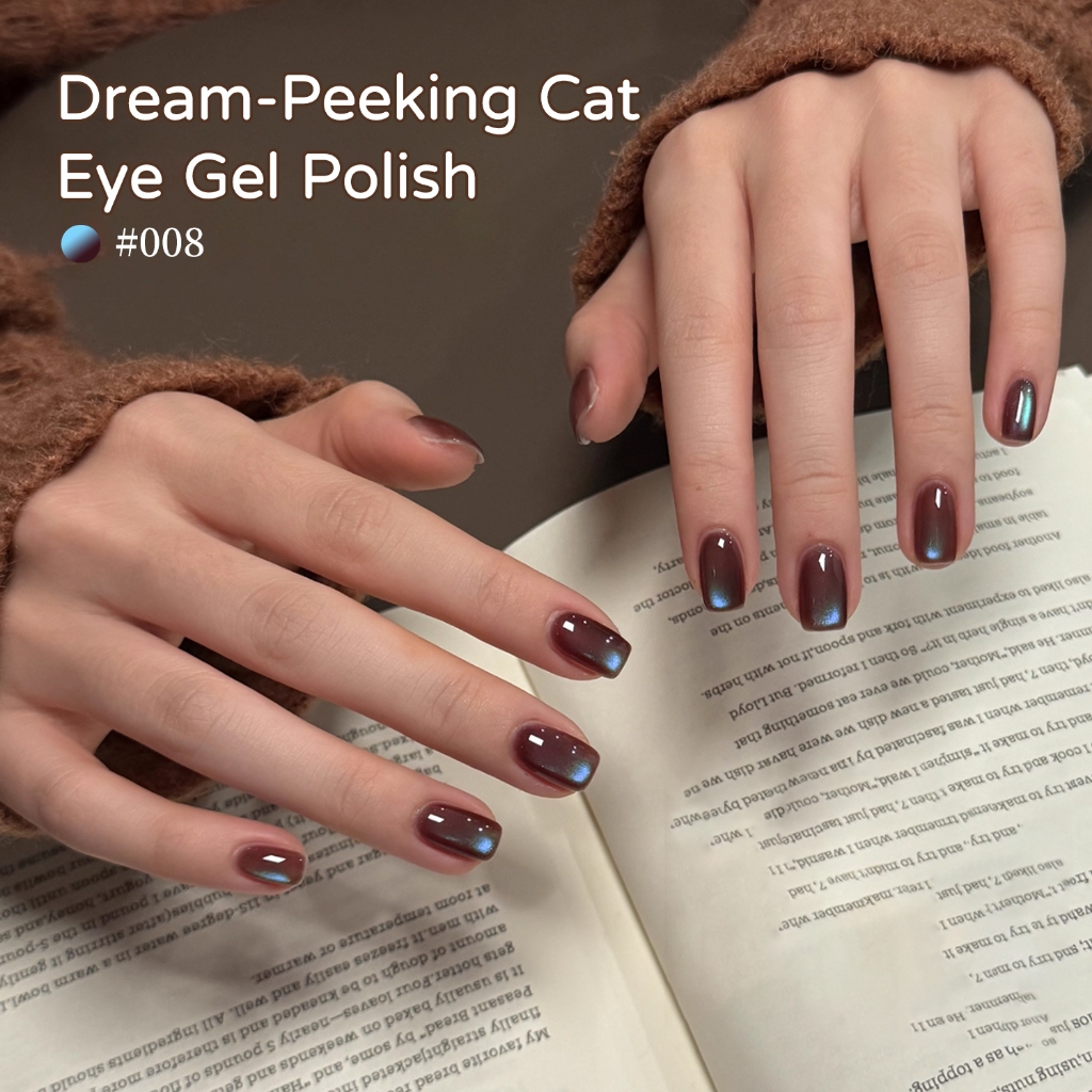 JILLRADIA สไตล์ใหม่ Amber สีส้ม Cat Eye Gel ยาทาเล็บติดทนนานเงาเหมาะสําหรับร้านทําเล็บ - รูปที่ 5