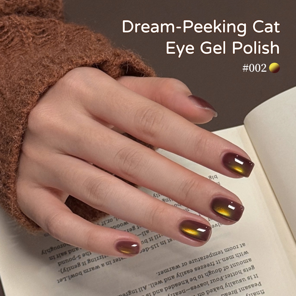 JILLRADIA สไตล์ใหม่ Amber สีส้ม Cat Eye Gel ยาทาเล็บติดทนนานเงาเหมาะสําหรับร้านทําเล็บ - รูปที่ 6