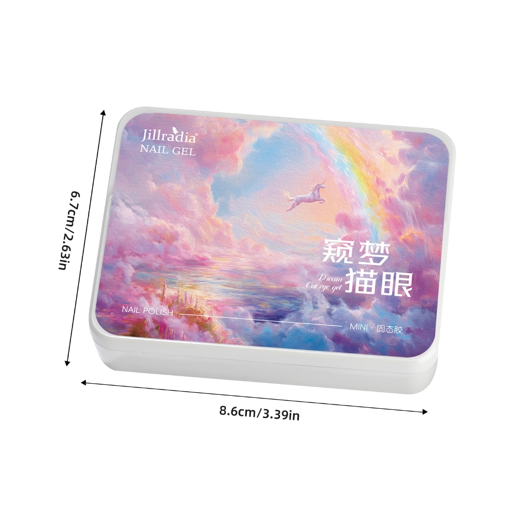 JILLRADIA สไตล์ใหม่ Amber สีส้ม Cat Eye Gel ยาทาเล็บติดทนนานเงาเหมาะสําหรับร้านทําเล็บ - รูปที่ 7