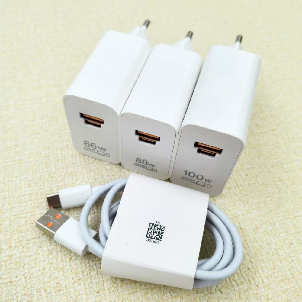 Honor Fast Charger EU Max 100W/88W/66W SuperCharge PD/QC 3.0 Dual Port Quick Charge สําหรับ Magicboo