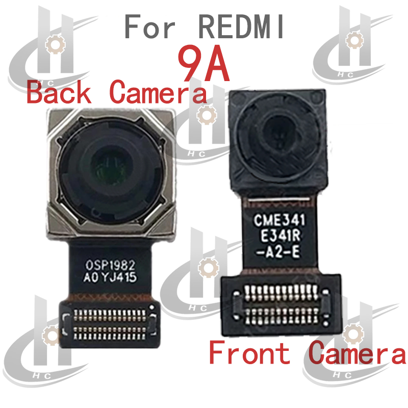 ใหม่ด้านหน้าด้านหลังกล้องสําหรับ Redmi 9A หลัก Facing กล้องโมดูล Flex เปลี่ยนอะไหล่