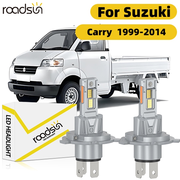 Fit สําหรับ Suzuki Carry (ไฟเดี่ยว) 1999-2014 ไฟหน้ารถหลอดไฟ Super White ฮาโลเจน 800% ความสว่าง High Beam Low Beam 100W 6000K 20000LM Plug-N- Play Canbus ไม่มีข้อผิดพลาด