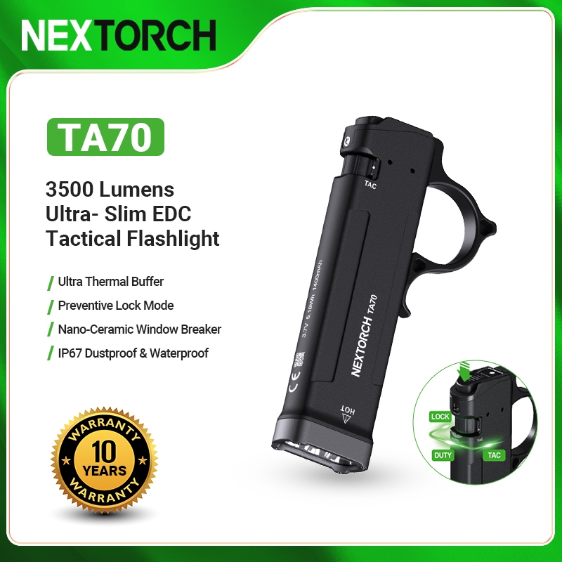 NEXTORCH TA70 ไฟฉาย ultralight 3500 ลูเมน บางเฉียบสำหรับใช้งานทุกวัน