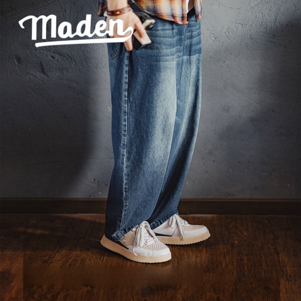 MADEN ยี่ห้อ Legacy Arrow แพลตฟอร์มรองเท้าผ้าใบผู้ชาย Retro Niche Soft Sole American Patchwork Low-T