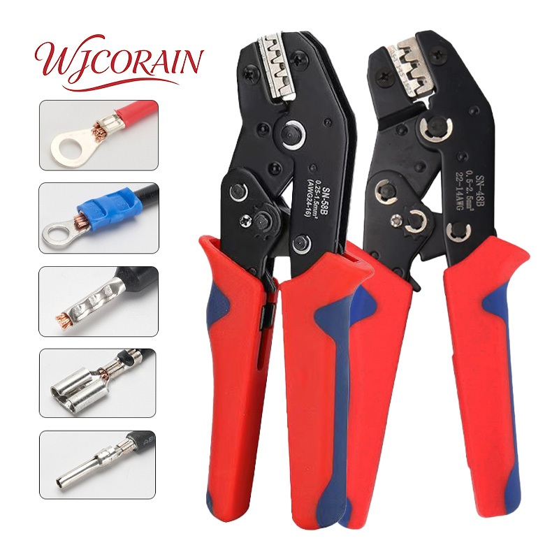 Sn-58b SN-48B เครื่องมือการจีบ คีมย้ำ ขั้วต่อขั้วต่อบัสบาร์ตัวผู้หุ้มฉนวน