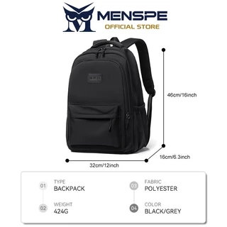 MENSPE กระเป๋าเป้สะพายหลังขนาดใหญ่สำหรับเดินทาง ทนทาน น้ำหนักเบา เหมาะสำหรับนักเรียน
