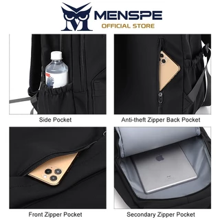 MENSPE กระเป๋าเป้สะพายหลังขนาดใหญ่สำหรับเดินทาง ทนทาน น้ำหนักเบา เหมาะสำหรับนักเรียน