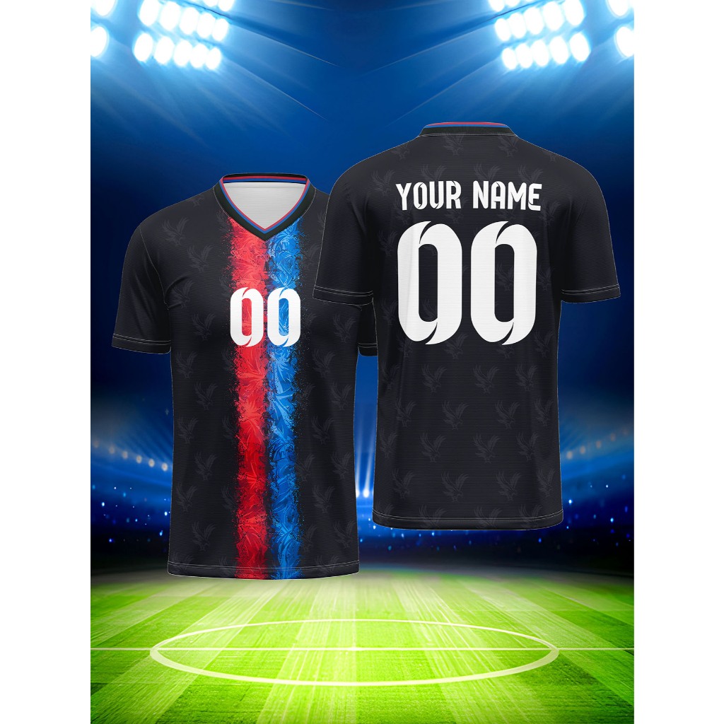 เสื้อบอลคอกลมกึบสั้น พร้อมพิมพ์ชื่อและหมายเลขได้ โลโก้ Palace Crystal ใช้สำหรับทั้งการฝึกซ้อมและแข่ง