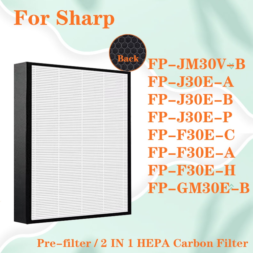 สําหรับ Sharp เครื่องฟอกอากาศกรอง FZ-F30HFE FP-JM30V-B FP-J30E-A FP-J30E-B FP-J30E-P FP-F30E-A FP-F3