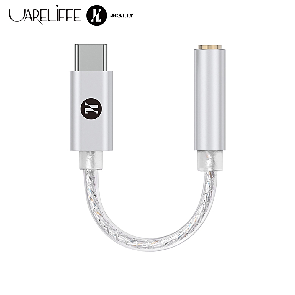 Uareliffe JCALLY JM12 หูฟังแปลงปลั๊ก Type-C ถึง 3.5 มม.ชิปเสียงดิจิตอล PCM 32bits 384KHz DAC หูฟังถอ