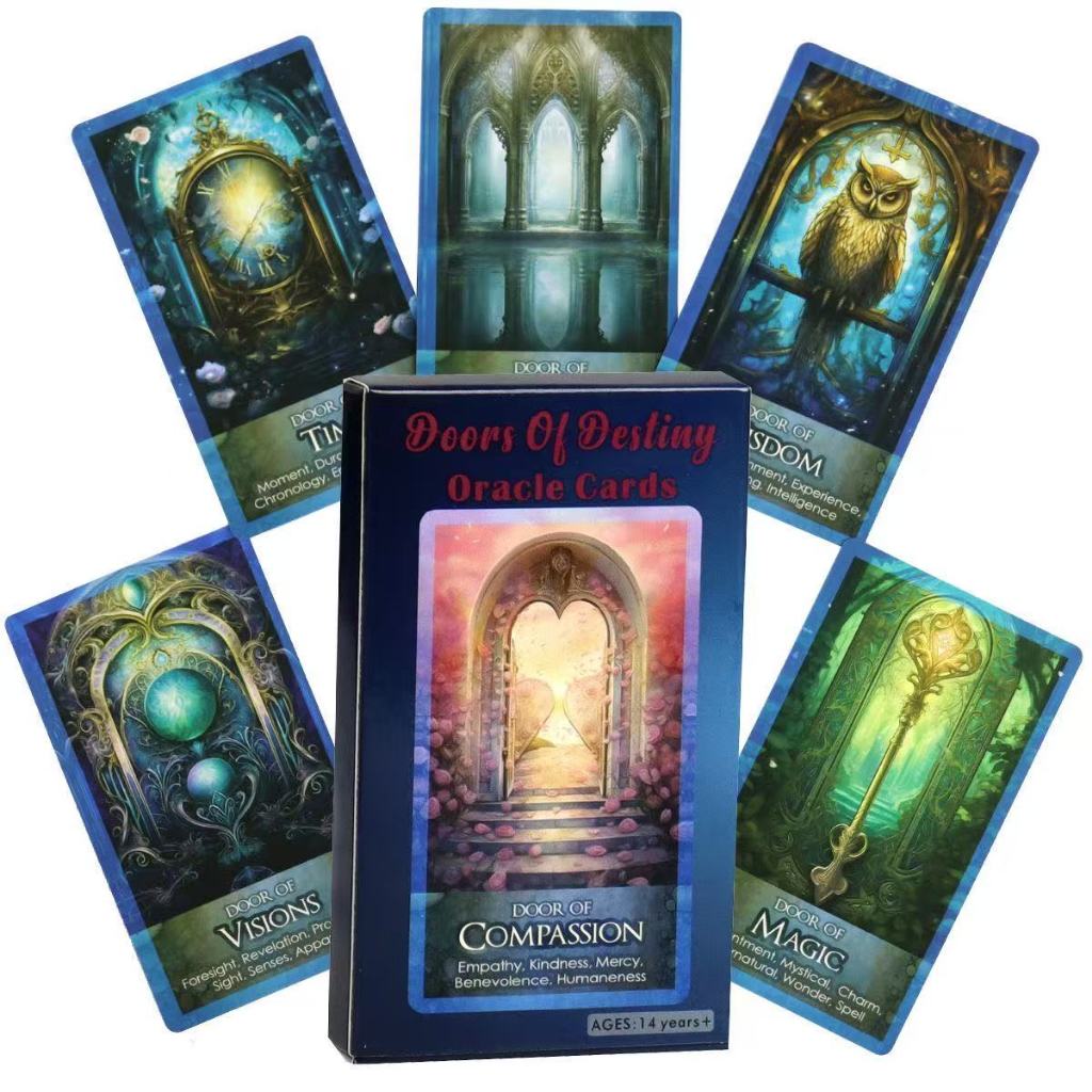 [คลังสินค้าพร้อม] Doors of Destiny Message Card English Oracle Card Doors of Destiny Oracle Board Ga