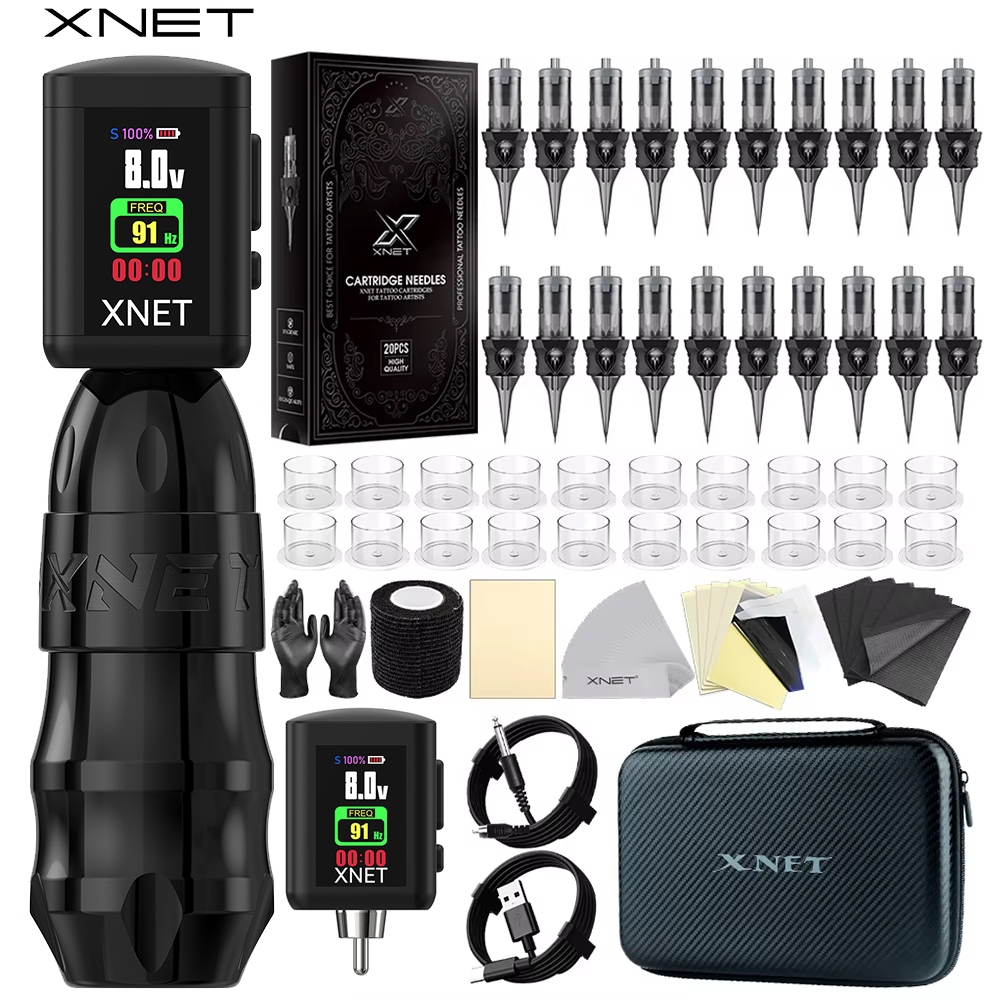 XNET Sita เครื่องสักไร้สาย มอเตอร์ไร้แปรง หน้าจอ OLED ปรับจังหวะ 4.0-4.5mm แบตเตอรี่ 2000mAh