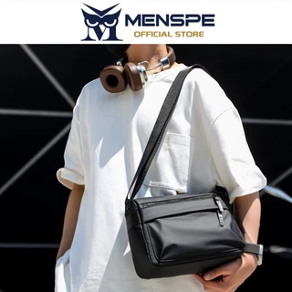 MENSPE กระเป๋าสะพายไหล่ผู้ชายแฟชั่น Messenger ความจุขนาดใหญ่กระเป๋าข้ามร่างกายกันน้ําน้ําหนักเบากระเป๋าลําลอง