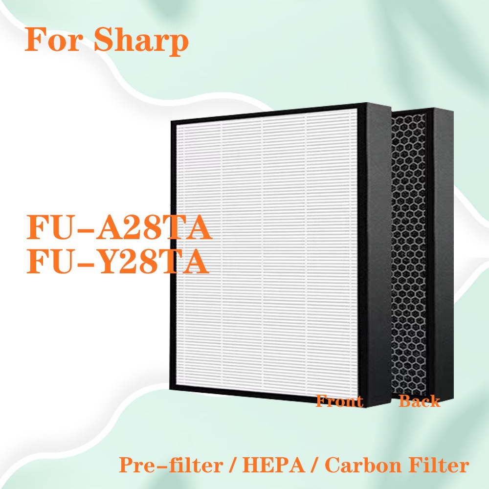 FZ-Y28FE สําหรับ Sharp เครื่องฟอกอากาศ FU-A28TA FU-Y28TA FU-Y28E FU-A28E เปลี่ยน 2 IN 1 HEPA เปิดใช้