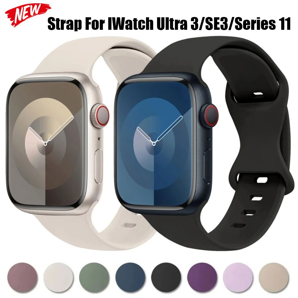 สายรัดซิลิโคนทอเข้ากันได้สําหรับ apple watch Band Ultra Sport Loop Bracelet IWatch Series 10 9 8 7 6 3 46 มม.42 มม.