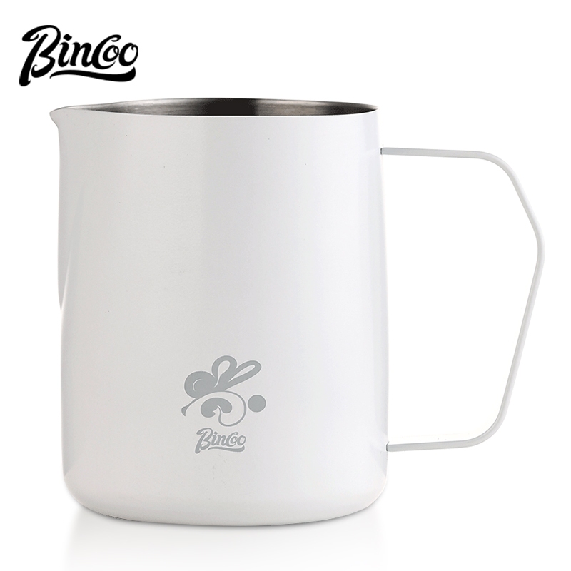 BINCOO กาแฟ Latte Art Pitcher อิตาเลี่ยน-สไตล์ Spouted Latte Art ถ้วยนม Frothing Pitcher พร้อมสําเร็