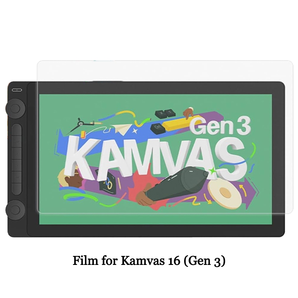 ฟิล์มป้องกันเฉพาะสําหรับ Huion Kamvas 16 Gen 3 กระดาษตรวจสอบการวาดภาพเช่นฟิล์มความรู้สึก