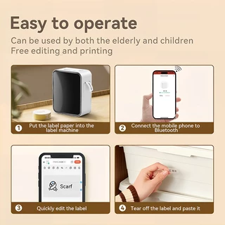 Marklife Thermal Label Printer P15 Bluetooth Label Sticker Printer Label Maker Mini Portable Printer