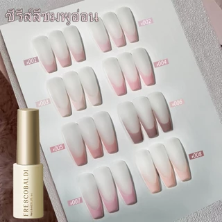 FRESCOBALDI 6ml ยาทาเล็บเจลสีชมพูสไตล์ใหม่ความอิ่มตัวสูงเหมาะสําหรับร้านทําเล็บบ้าน DIY