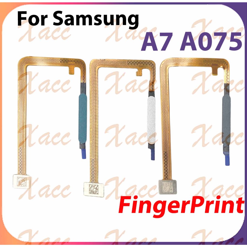 สําหรับ Samsung Galaxy A07 4G A075 ปุ่ม Flex Cable ON OFF Switch พร้อมลายนิ้วมือ Touch ID Sensor โทรศัพท์อะไหล่ติดตั้ง