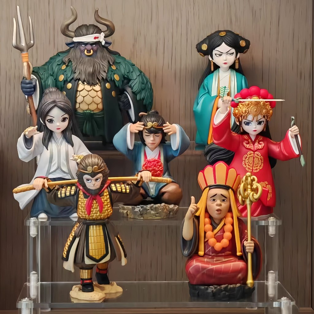 [บรรจุภัณฑ์รวมกัน] Dahua Westward Journey Great Sage Marry Kiss Chou Xingchi Mystery Box Figure Model World Monkey King Supreme Treasure Zixia F