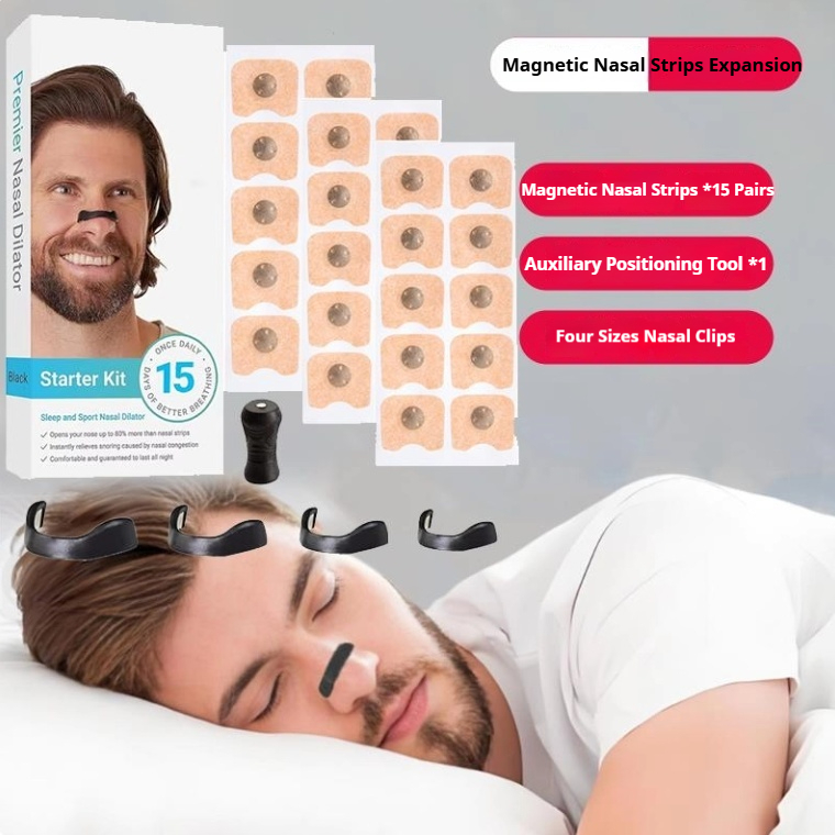 Sport Nasal Dilator 15 คู่ Sleep Nasal Breathing Dilators Magnetic Nasal Strips Nose Breathe Strips 