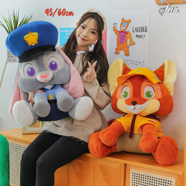 S.Zootopia จูดี้กระต่าย นิคจิ้งจอก ขนาด 45cm น่ารักมาก ผ้านิ่ม ของขวัญวันเกิด พร้อมส่ง