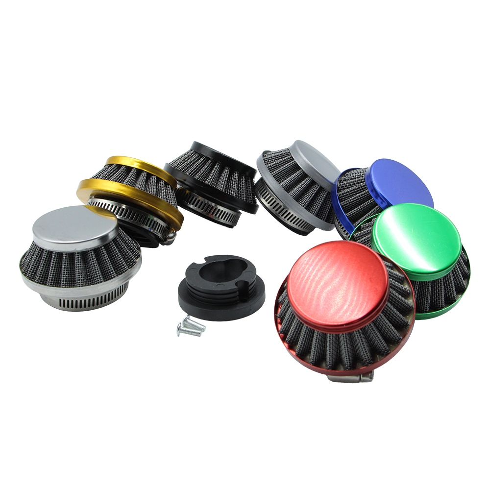 กรองอากาศพร้อมขั้วต่อสําหรับ 33cc 43cc 47cc 49cc 52cc 2 จังหวะกระเป๋าจักรยาน Moped Mini Dirt Bike สกู๊ตเตอร์ ATV Quad Go Kart