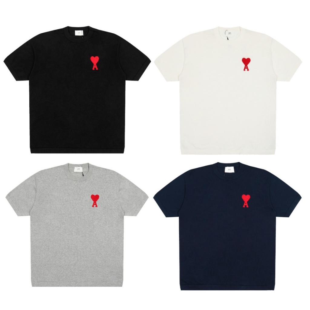 คู่รัก Must-Have Tops ฤดูร้อนสไตล์คลาสสิก Street Wear เสื้อยืดผ้าเช็ดตัวคุณภาพสูงปักถักแฟชั่นสั้น