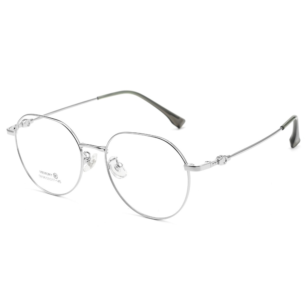 FIARDA แว่นตารอบไทเทเนียมสไตล์เรโทรสำหรับผู้หญิง และชาย แบบแฟชันพร้อมเลนส์ปรับได้ รหัส 58195F - รูปที่ 7