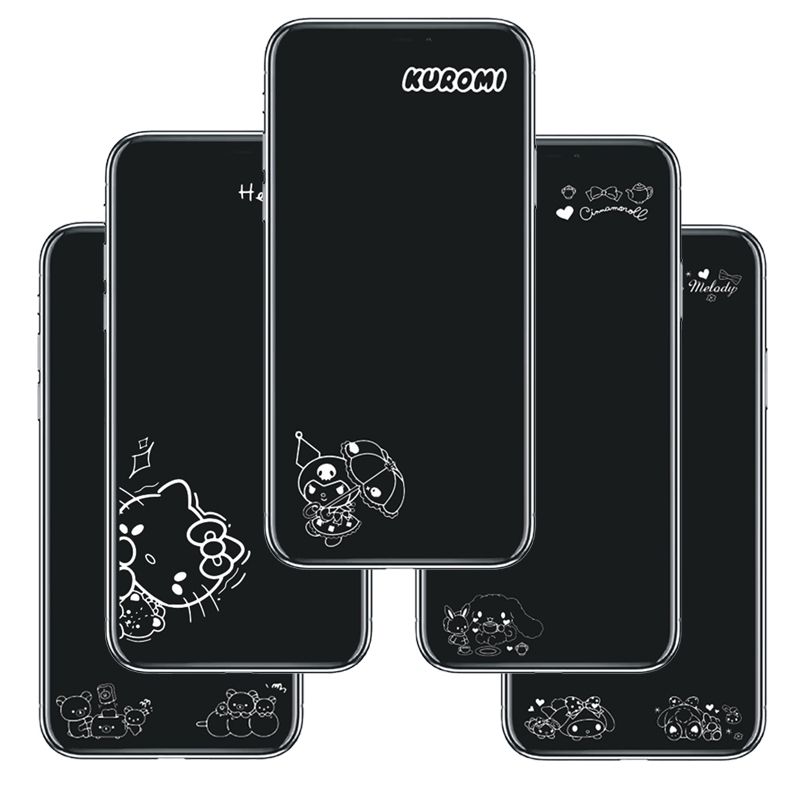 IPhone 17 Pro Max น่ารักการ์ตูน Kitty ที่มองไม่เห็น H9 ป้องกันหน้าจอ My Melody iPhone 16 Pro Max กระจกนิรภัย iPhone 15 14 13 Pro Max Full Coverage Film